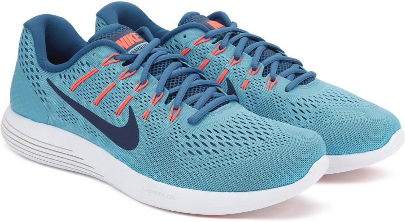 Nike LUNARGLIDE 8 Running Shoes For Men (Blue)